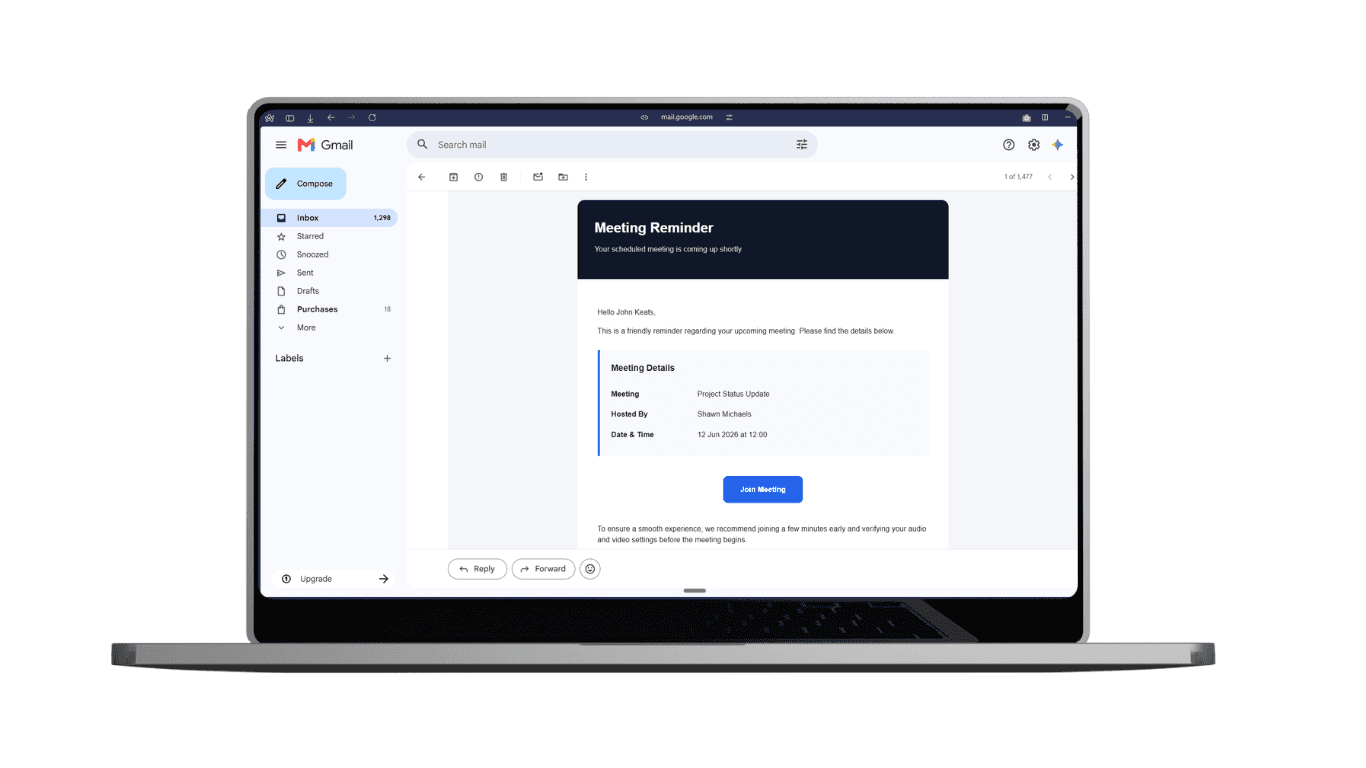 Meeting Reminder Email Automation preview 1